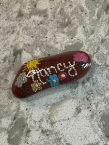 A quick rock I made for my friend Michelle who lost her mom, Nancy, just last month.
